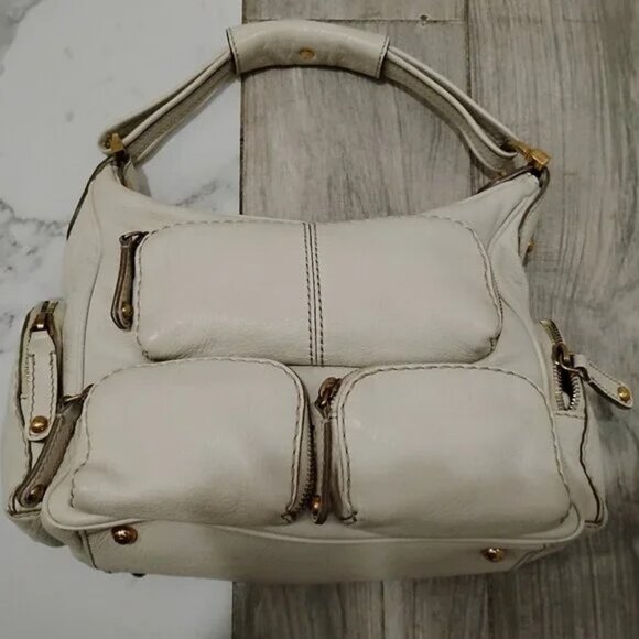 Tod's T-media Multi Pocket Cargo Shoulder bag in cream/off white - Picture 3 of 16